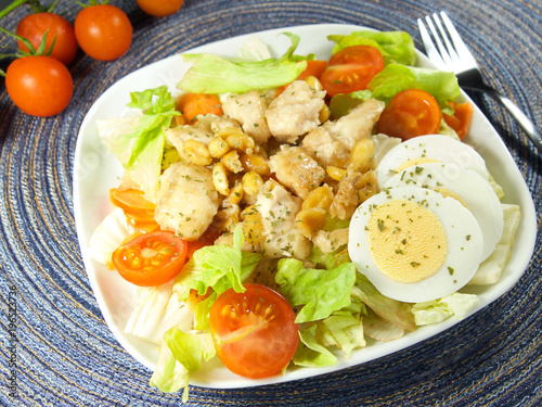 Grilled Chicken Breast with Salad