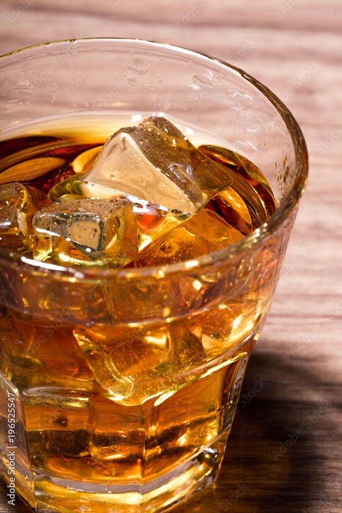 Glass of Whiskey and Ice Glass of Whiskey and Ice