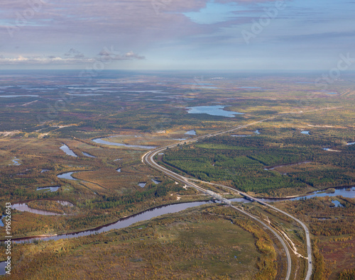 Aerial view of railroad and high road © Vladimir Melnikov
