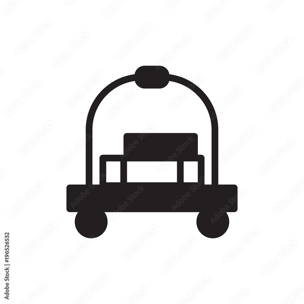 Fototapeta premium luggage carrier filled vector icon. Modern simple isolated sign. Pixel perfect vector illustration for logo, website, mobile app and other designs