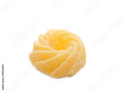 Colorful marmalade isolated on the white background