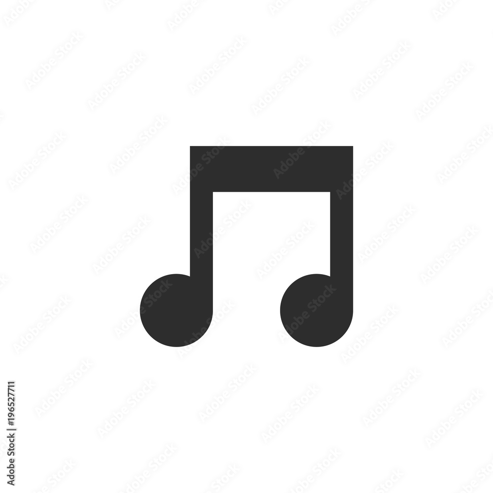 Music notes, song, melody or tune flat vector icon for musical apps and websites Music notes, song, melody or tune flat vector icon for musical apps and websites