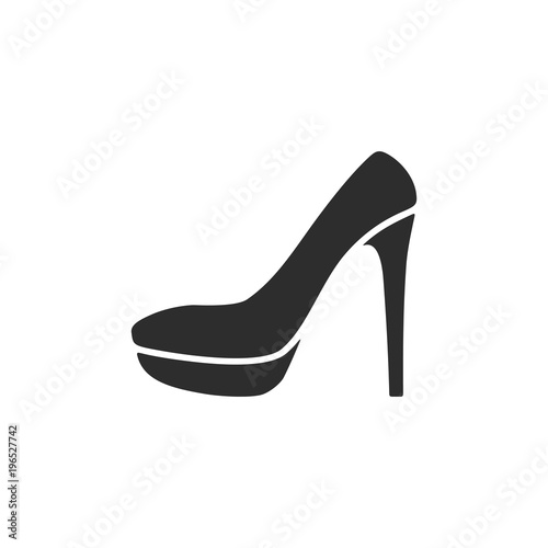 Fototapet Elegant women high heel shoe. vector Illustration