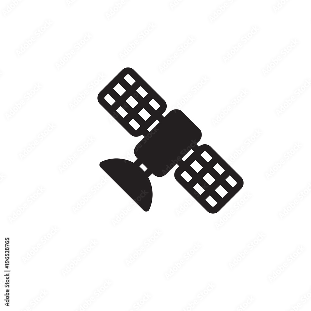satellite filled vector icon. Modern simple isolated sign. Pixel perfect vector  illustration for logo, website, mobile app and other designs