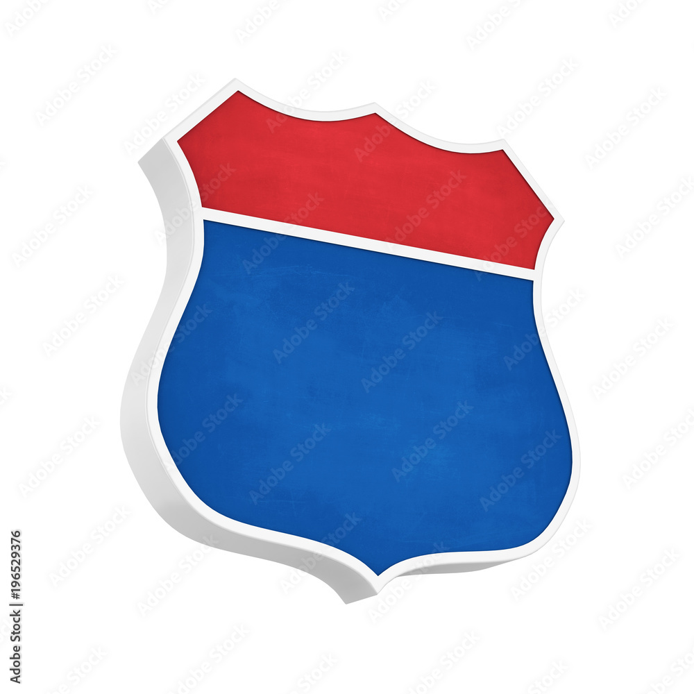 Blank Highway Route Shield Isolated Blank Highway Route Shield Isolated