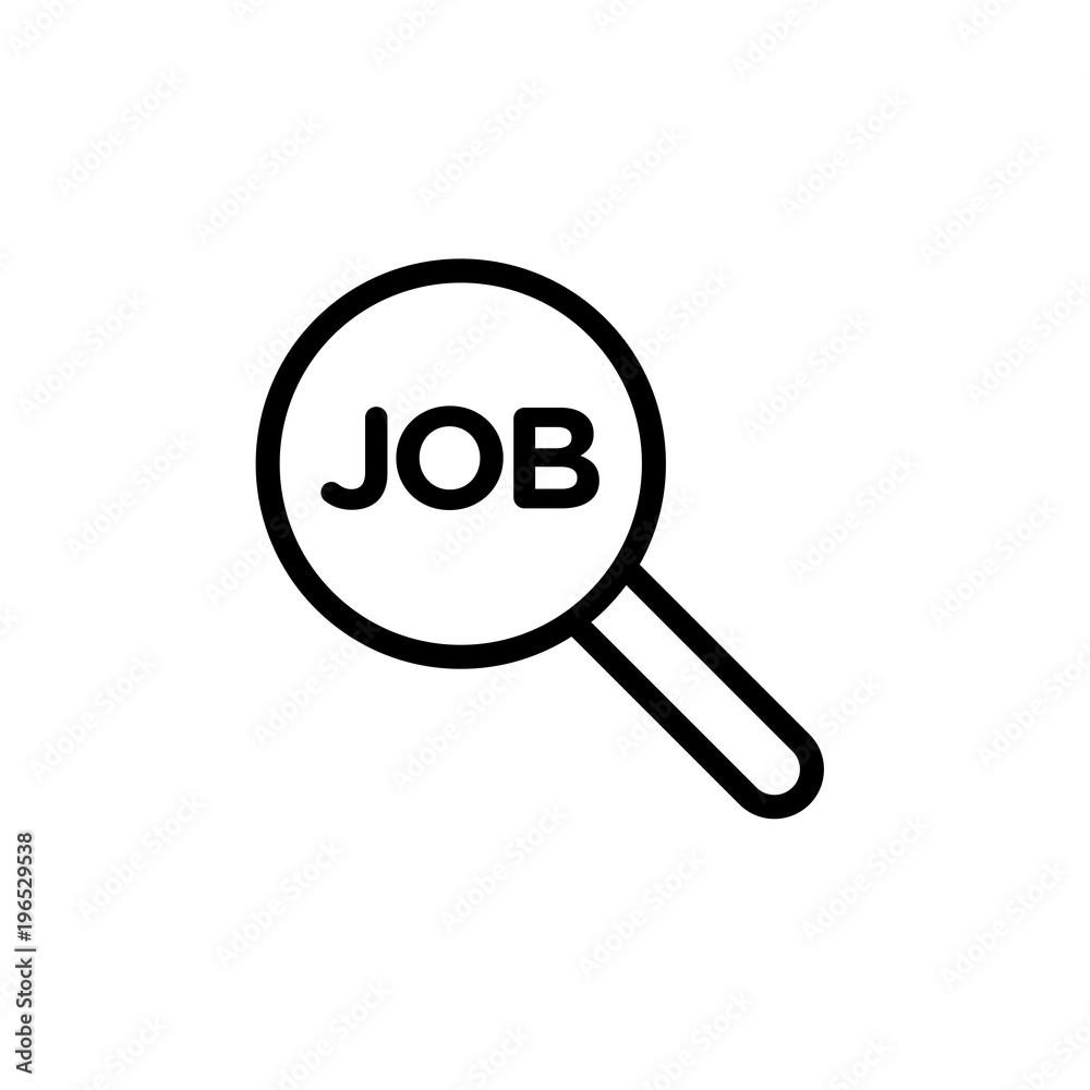 job search outlined vector icon. Modern simple isolated sign. Pixel perfect vector illustration for logo, website, mobile app and other designs job search outlined vector icon. Modern simple isolated sign. Pixel perfect vector illustration for logo, website, mobile app and other designs