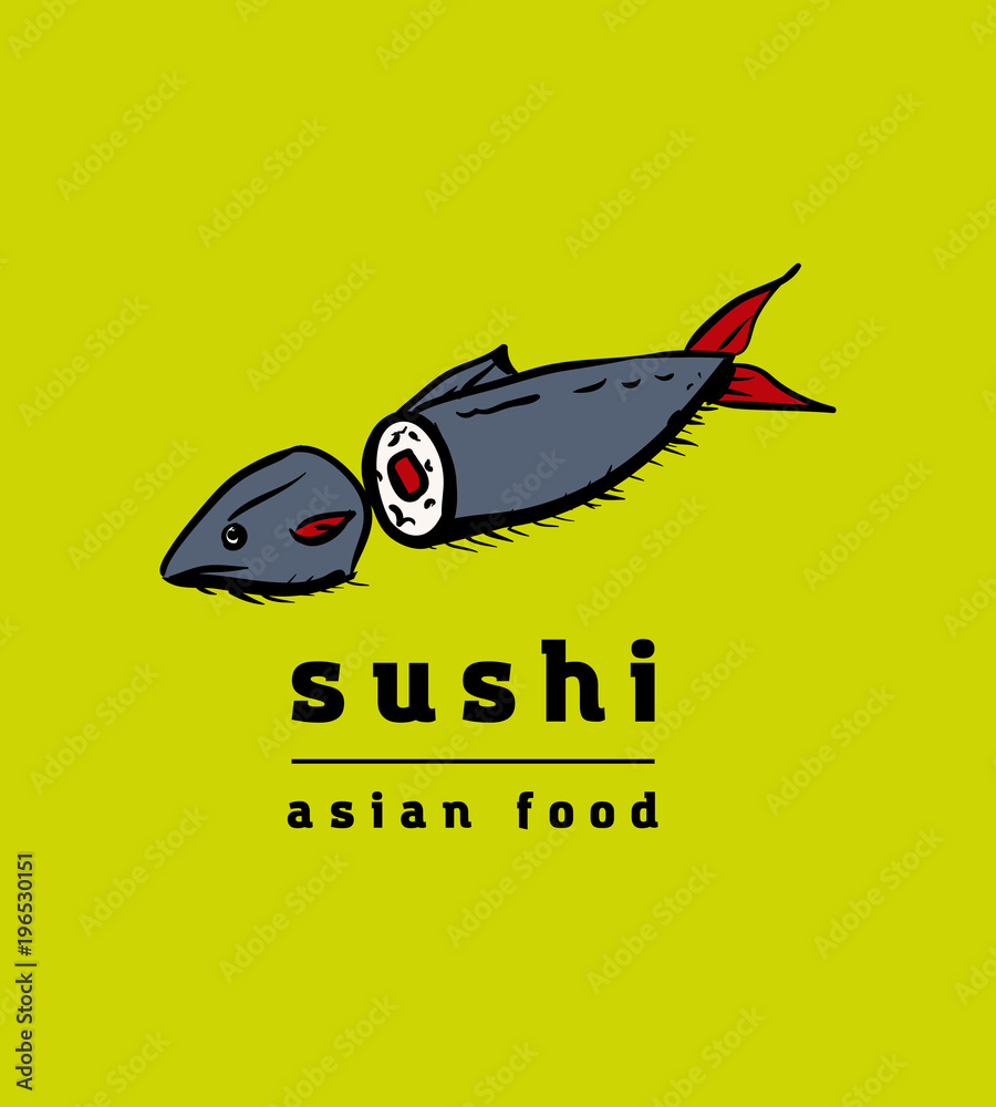 Sushi restaurant icons set Sushi restaurant icons set