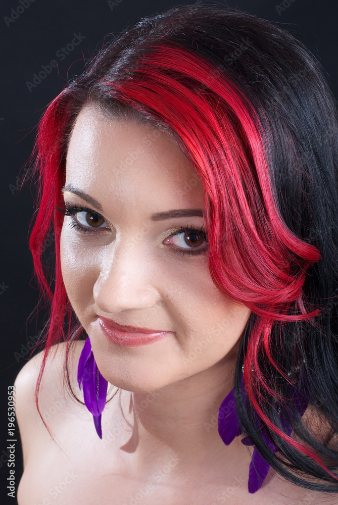 Fototapeta premium Attractive woman with makeup
