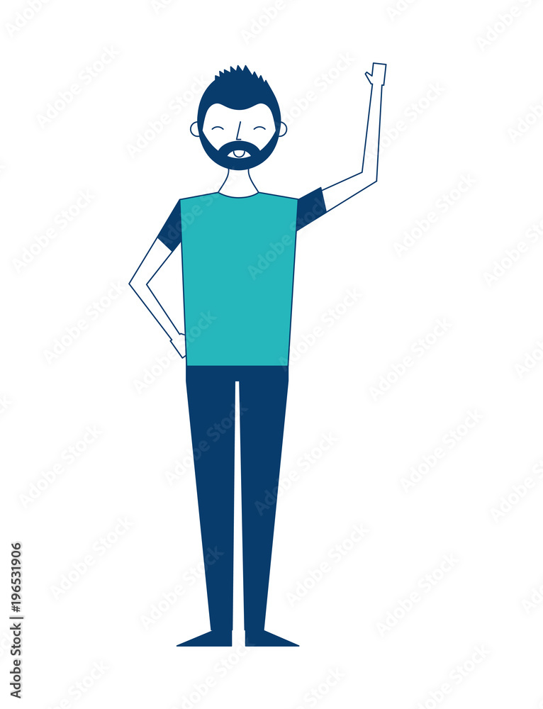 young people male man in casual clothes vector illustration green and blue design young people male man in casual clothes vector illustration green and blue design