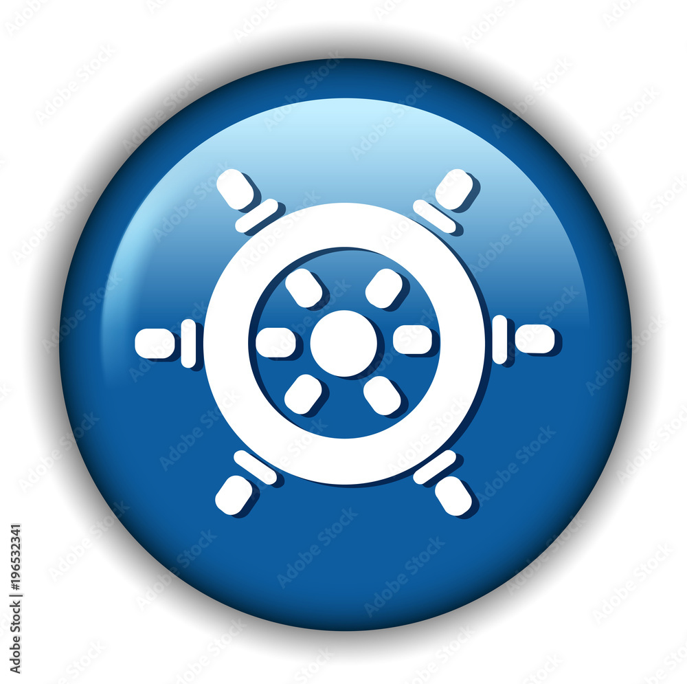 Obraz premium rudder button symbol