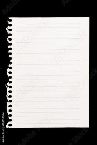 Sheet of notebook to be used as background image in compositions