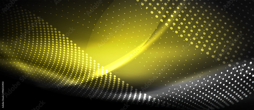 Neon smooth wave digital abstract background Neon smooth wave digital abstract background