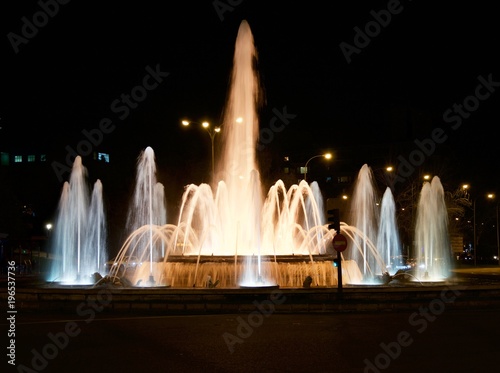 Fountain in an avenue of a big city