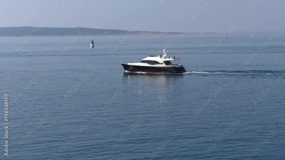 boat sails on the adriatic sea