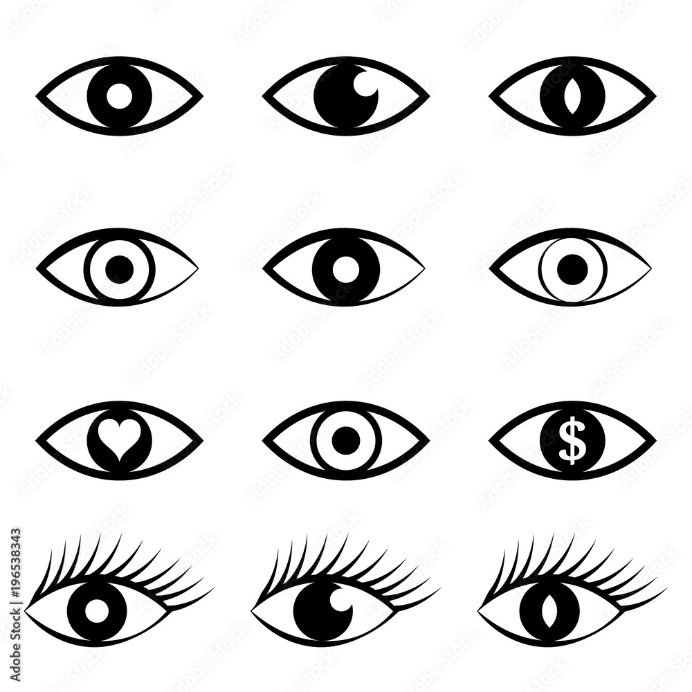 Eye Icons Set Eye Icons Set