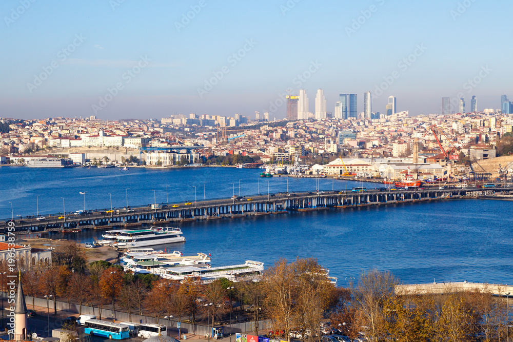 Cityscape of Historical Center Istanbul Golden Horn