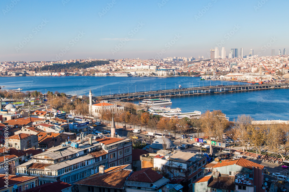 Cityscape of Historical Center Istanbul Golden Horn