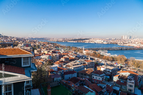 Fototapeta Naklejka Na Ścianę i Meble -  Cityscape of Historical Center Istanbul Golden Horn