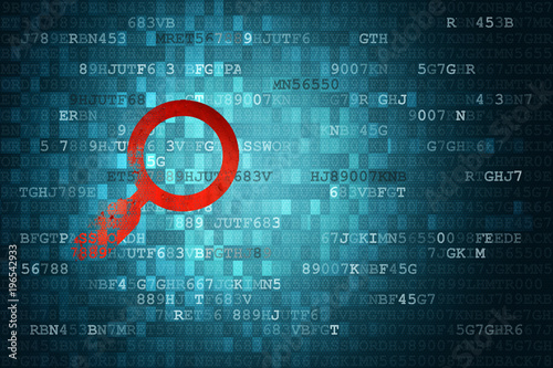Canvas Print Concept of search of the information in networks