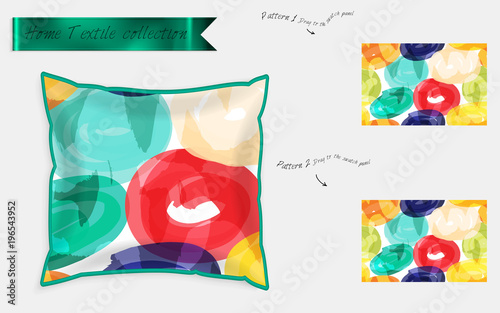 Realistic satin decorative pillow mock up