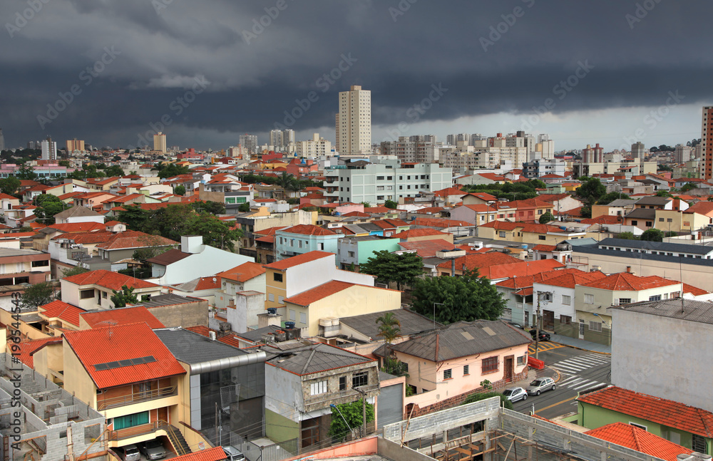 landscape of Sao Caetano do sul city in Brazil