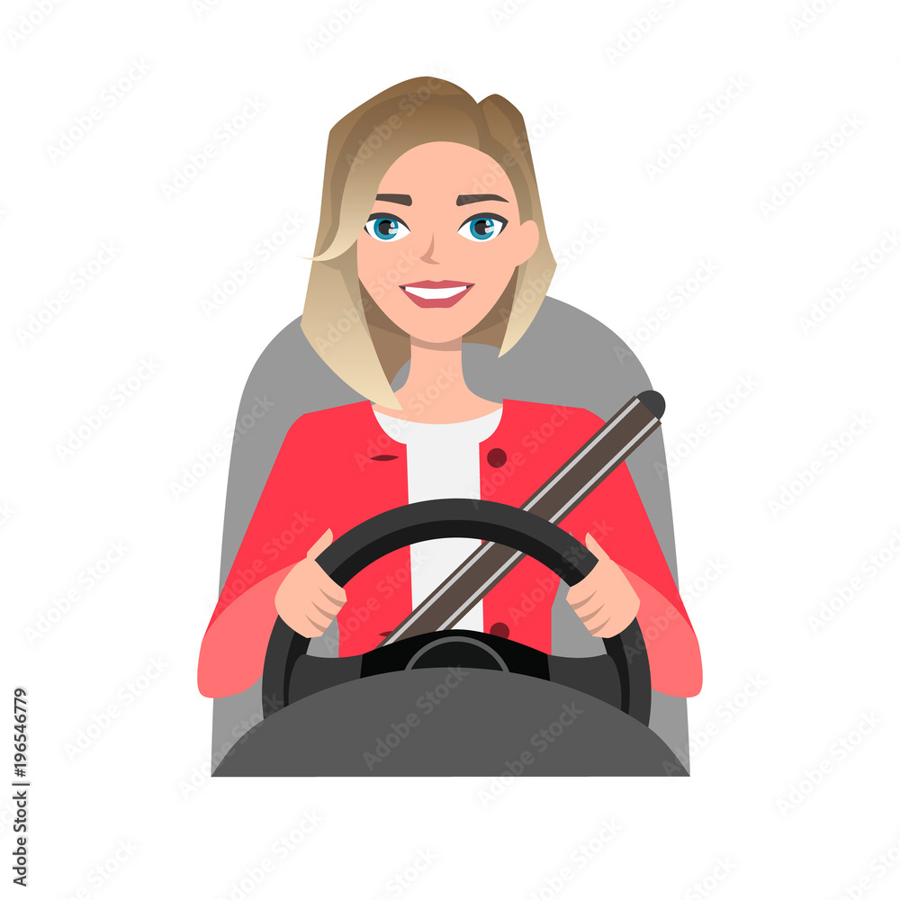 woman driving a car. woman clothing in casual cloth woman driving a car. woman clothing in casual cloth