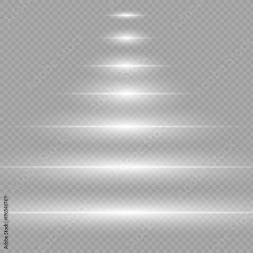 Set of glow light effect bursts with isolated on transparent background.