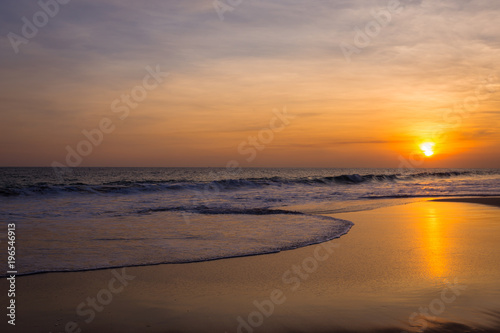 Landscape of sunset on the beach