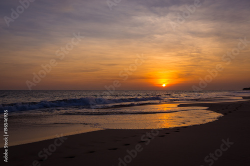 Fototapeta Naklejka Na Ścianę i Meble -  Landscape of sunset on the beach