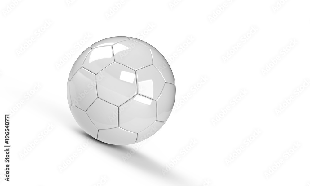 Obraz premium football soccer ball isolated on white the football is pink blue orange white black blue