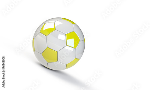 football soccer ball isolated on white the football is pink blue orange white black blue