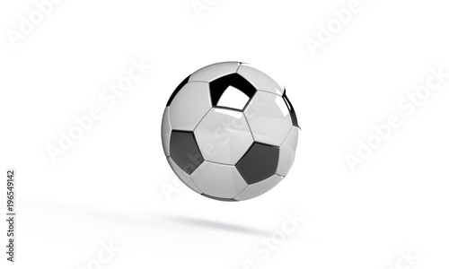 football soccer ball isolated on white the football is pink blue orange white black blue