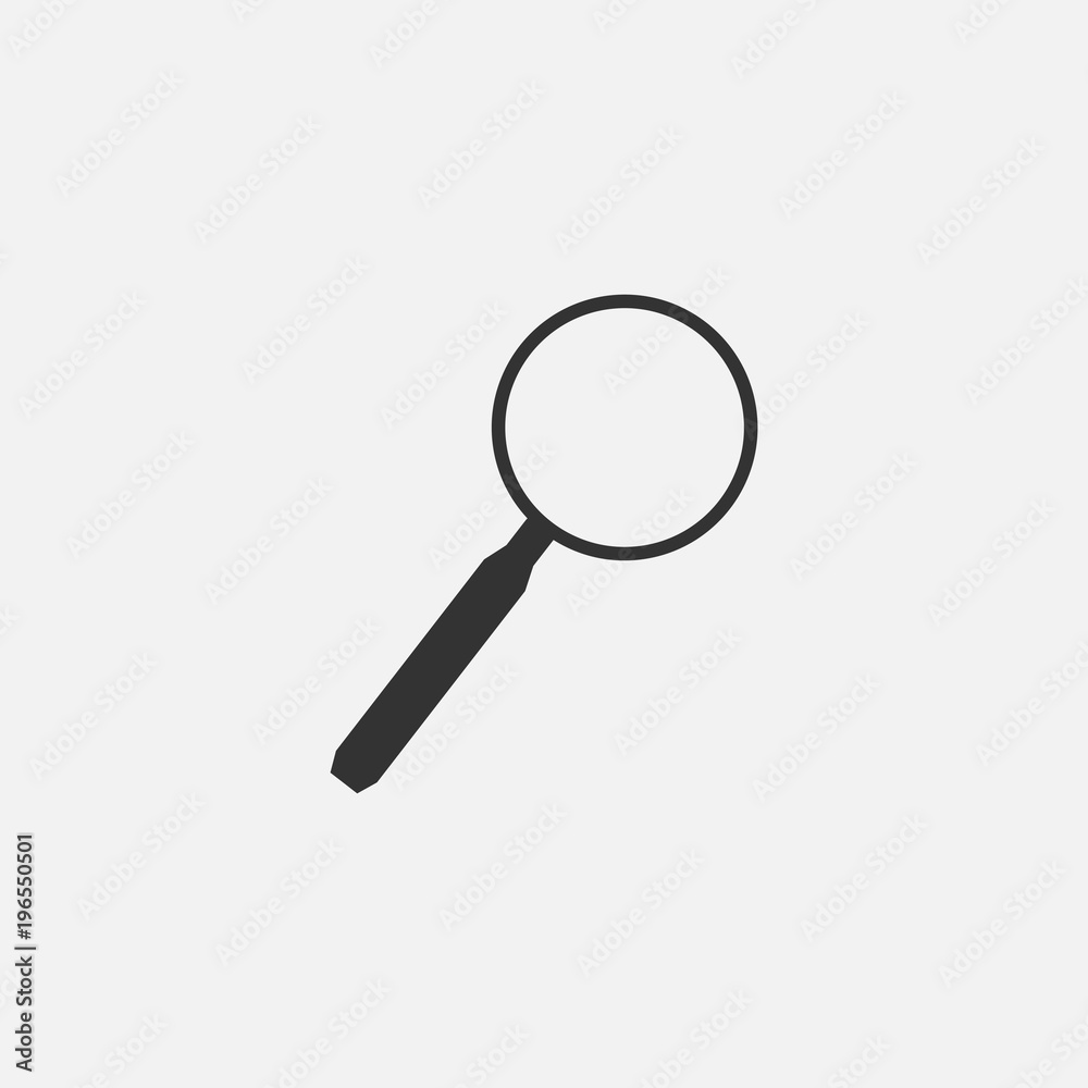 Vector object of magnifier web line isolated icon Vector object of magnifier web line isolated icon