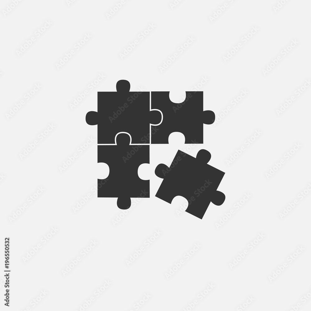 Vector object of puzzle web line isolated icon Vector object of puzzle web line isolated icon