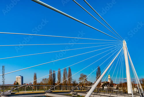 Passerelle pedestrian bridge over the Rhine between Kehl (Germany) and Strasbourg (France)