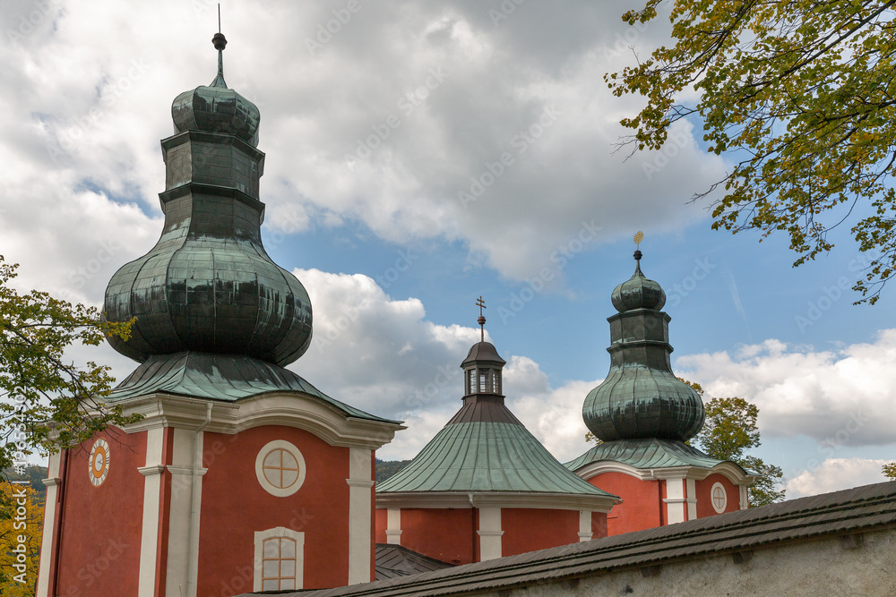 Obraz premium Lower church of baroque calvary in Banska Stiavnica, Slovakia.