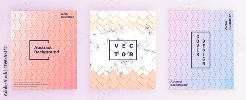 Set modern geometric designs with gold lines, pastel pink colors and marble texture background. Template for invitation, card, design, banner, wedding, brochure, web, flyer