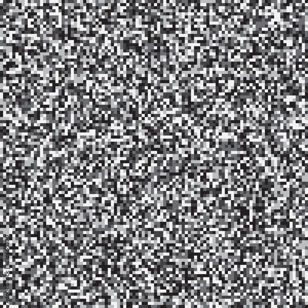 Vector TV VHS noise flickering. Grey grainy tileable noise effect of no