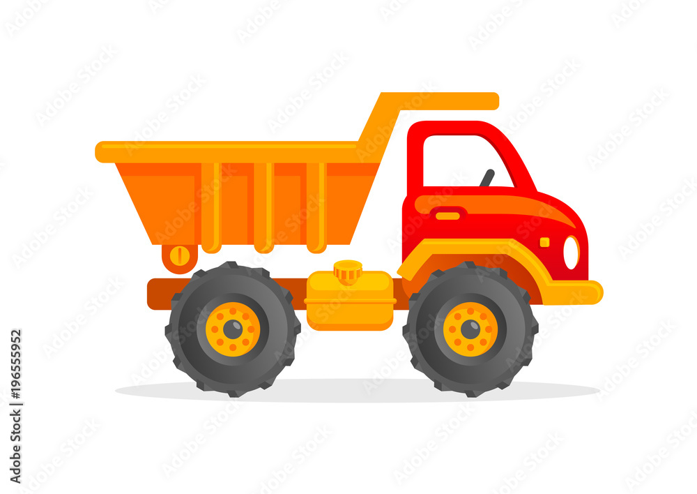 Toy truck cartoon illustration