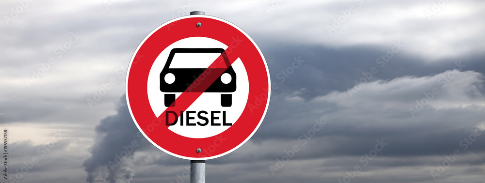 Diesel Fahrverbot! Dieselfreie Zone Konzept
