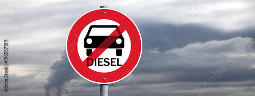 Diesel Fahrverbot! Dieselfreie Zone Konzept