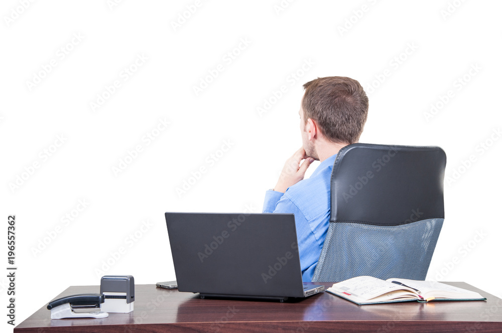 manager / background with manager in the office, on the top floor building, next to the white wall manager / background with manager in the office, on the top floor building, next to the white wall