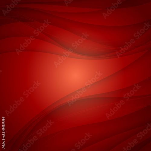 Abstract red background with wave. Vector illustration