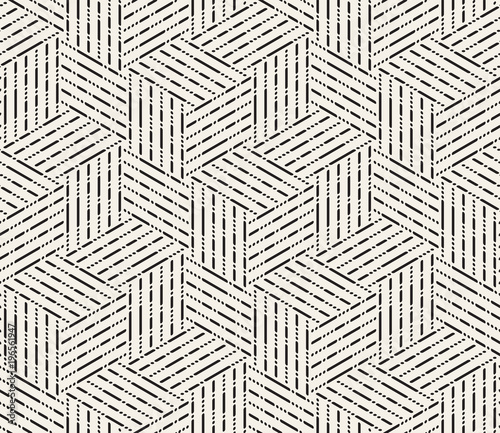 Vector seamless pattern. Modern stylish abstract texture. Repeating geometric tiles from striped elements i