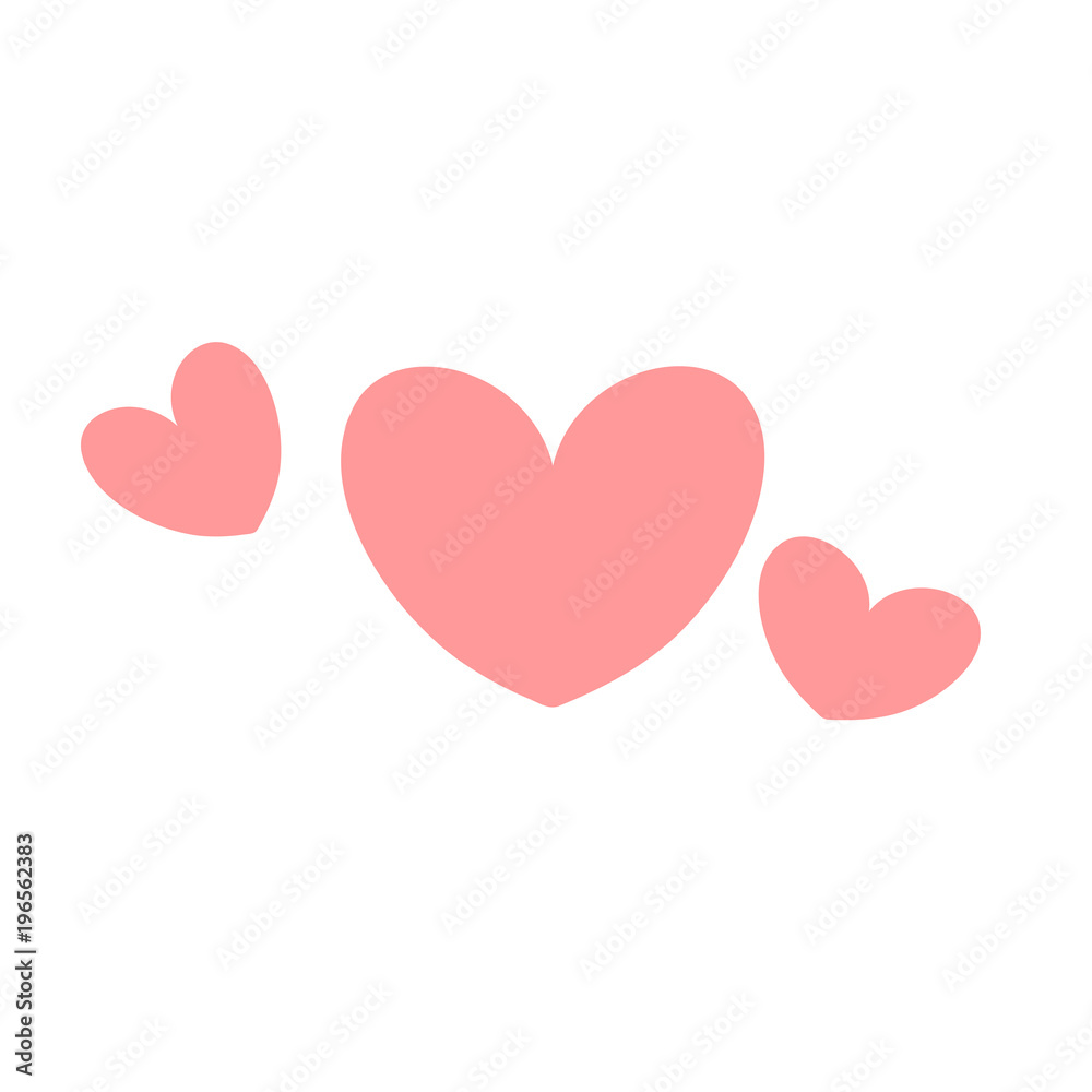 Basic RGBcute heart design icon. love concept. valentine day. vector illustration