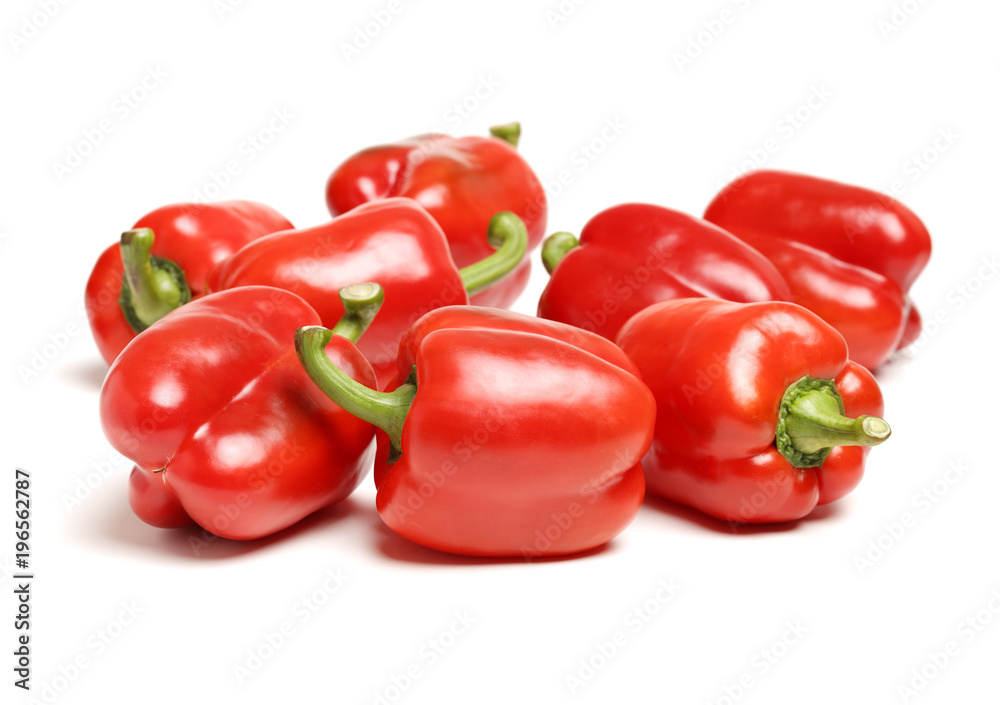 fresh bell pepper (capsicum) on white background fresh bell pepper (capsicum) on white background