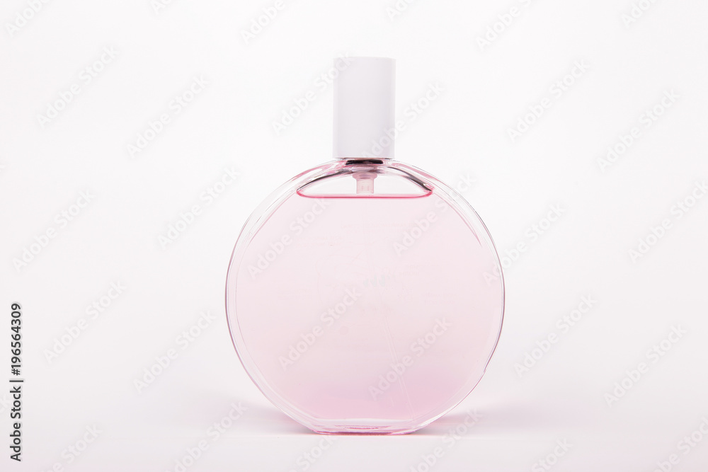 Bottle of perfume isolated on white background