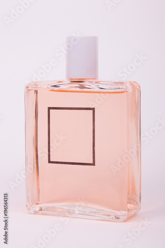 Bottle of perfume isolated on white background