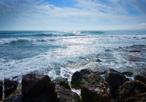 Natural Mediterranean winter seascape