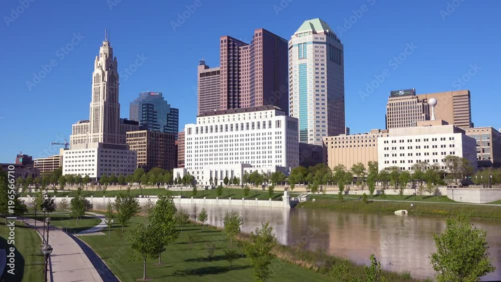 Establishing shot of Columbus, Ohio.